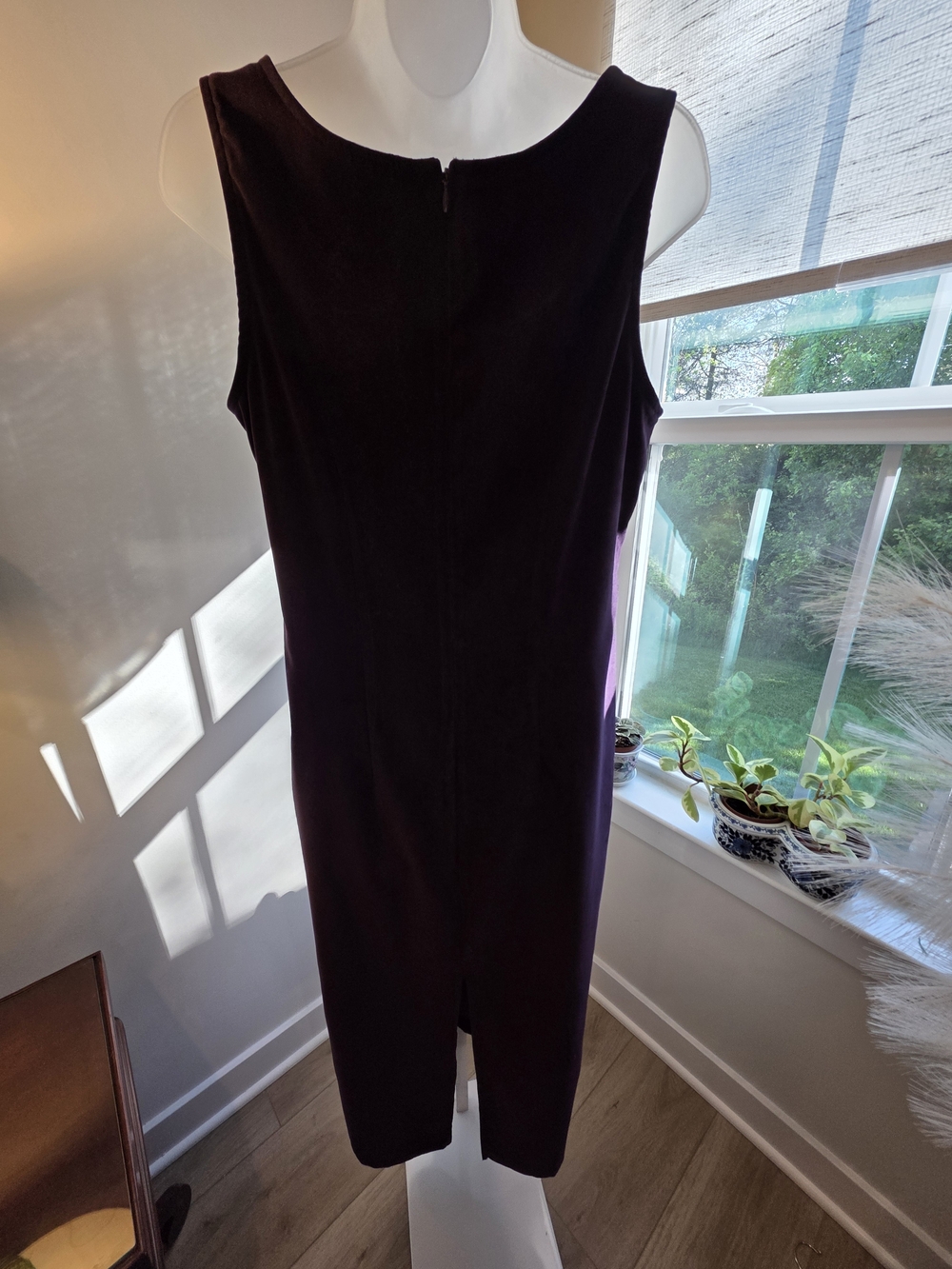 Jessica Howard Plum Sleeveless Maxi Dress with Scoop Neck Size M/L 90s Lagenlook - Picture 11 of 16